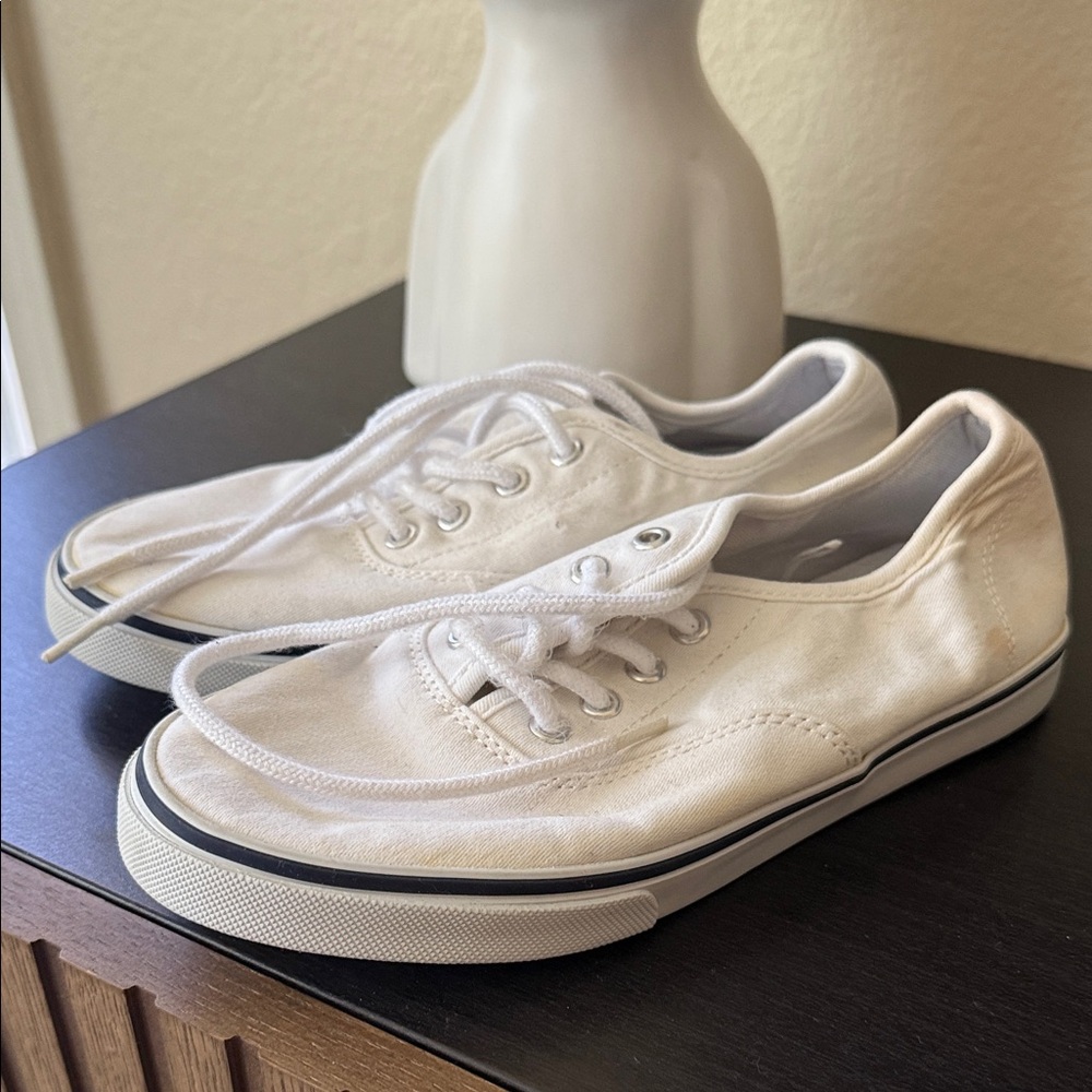 Janie and Jack Cream Canvas Sneakers